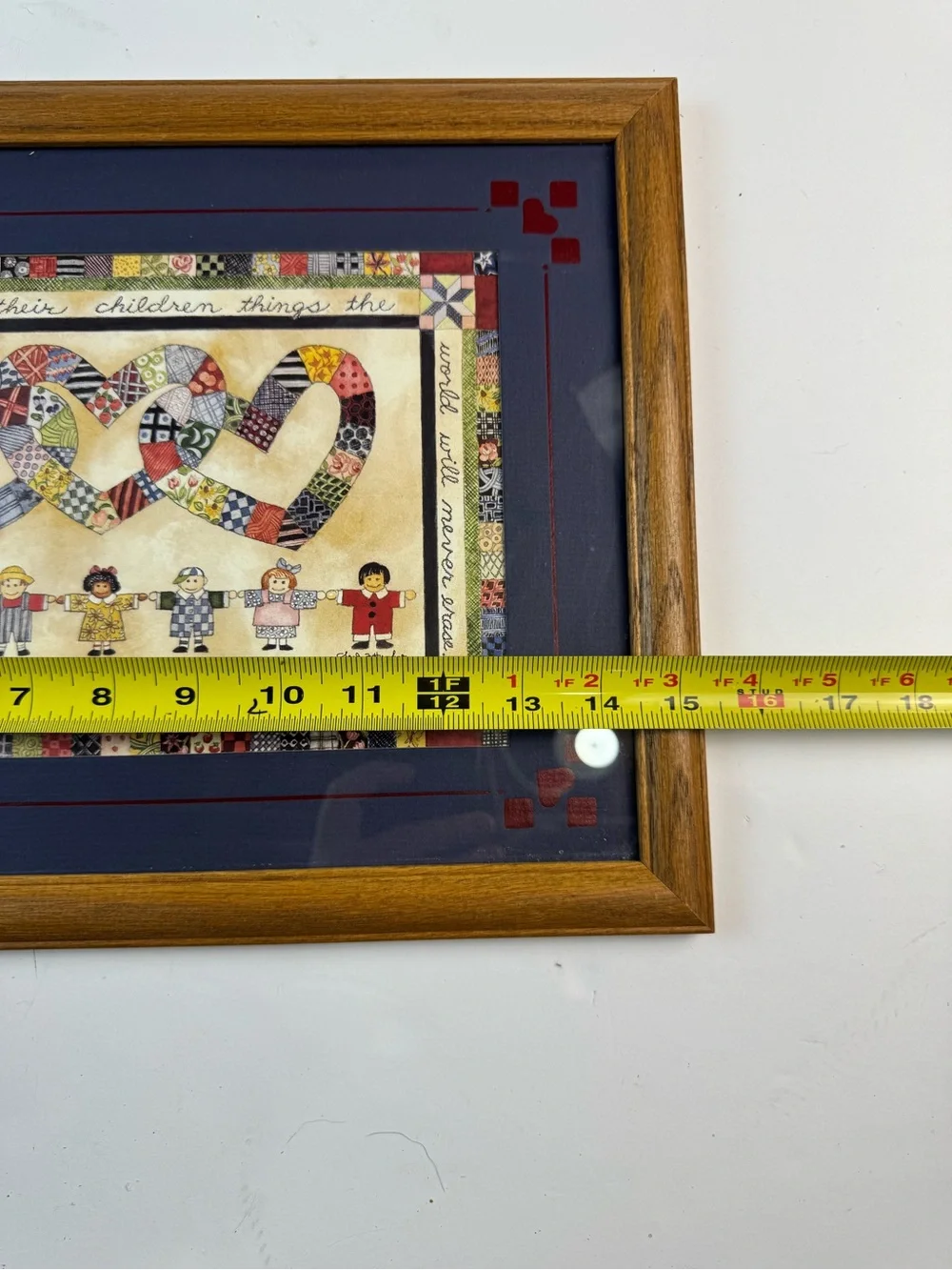 Vintage “mother write on the hearts of her children “ home interior